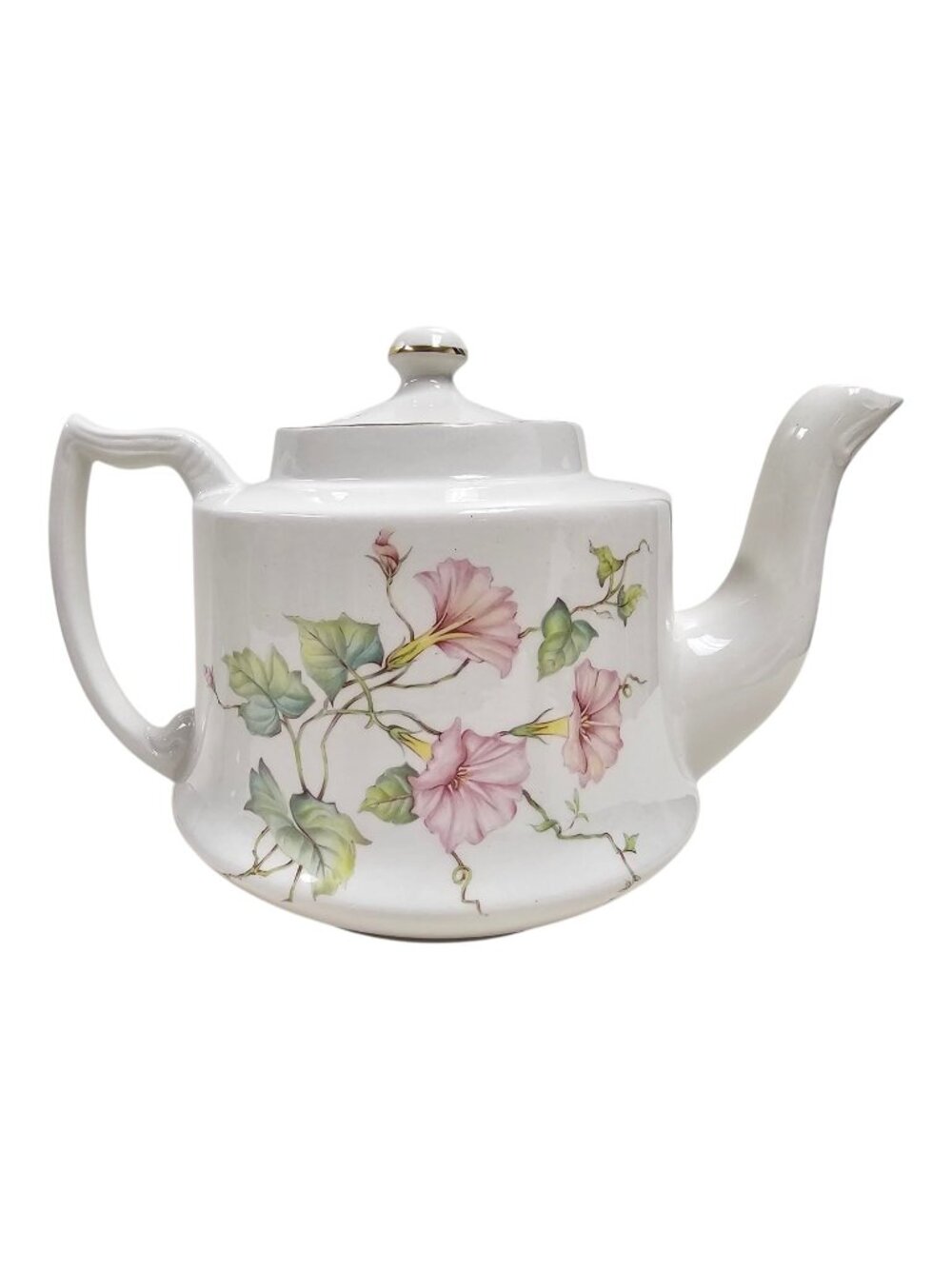 James Kent Old Foley pink morning glory teapot . made Staffordshire, England